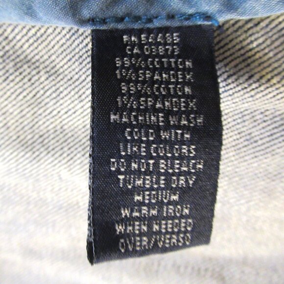 American Eagle Outfitters Women Blazer/Jacket Blue Jean/Denim Buttons Stretch - Picture 4 of 16